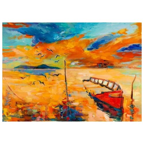  2540       (Boat at sunset) 70. x 50.