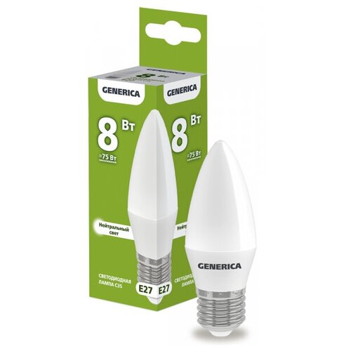 ������ 52� ����� ������������ C35 8�� ����� 4000� E27 230� GENERICA LL-C35-08-230-40-E27-G