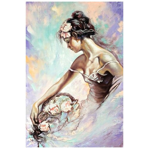  2690       (Ballerina with flowers) 50. x 75.