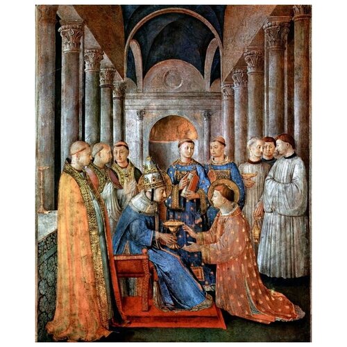          (Ordained a deacon of St. Lawrence by the Pope Sixtus)    30. x 37.,  1190 