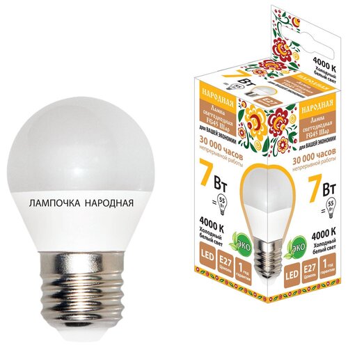 ������ 197� ����� LED FG45 7W E27 220� 4000� TDM �������� TDM 0340-0189