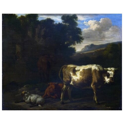  2320    ,,     (Two Calves, a Sheep and a Dun Horse by a Ruin)     62. x 50.