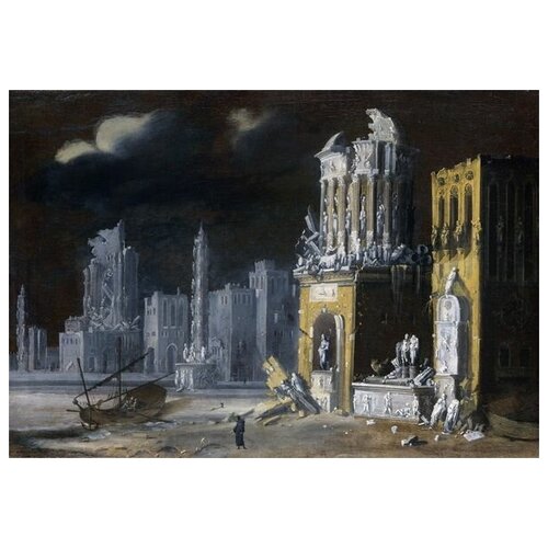  1930      (Fantastic Ruins)    58. x 40.