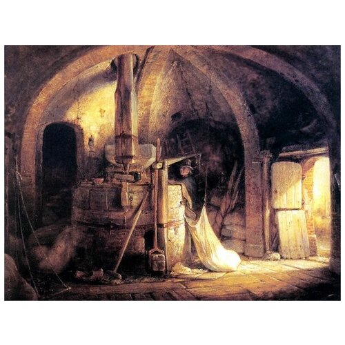  2420     -    (Interior Of Rembrandt's Father's Mill-Lower Chamber)    66. x 50.