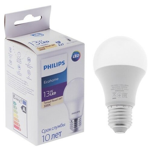 ������ 424� ����� ������������ Philips Ecohome Bulb 830, E27, 13 ��, 3000 �, 1150 ��, �����