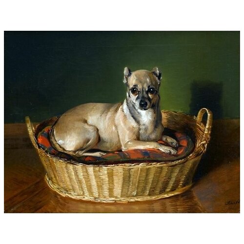  1210       (Dog in basket) 39. x 30.