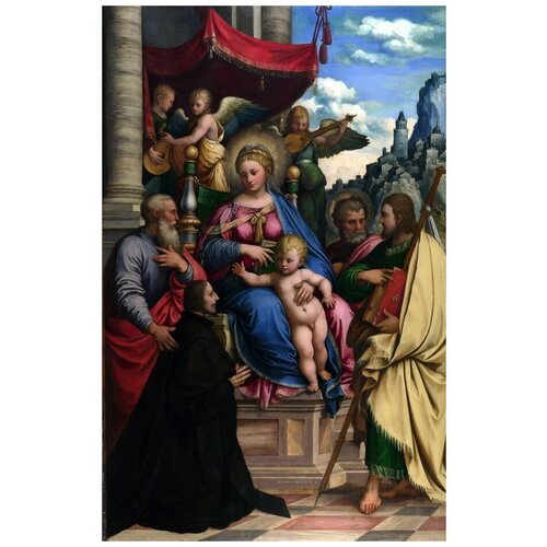          (The Madonna and Child with Angels, Saints and a Donor)    50. x 78.,  2760 