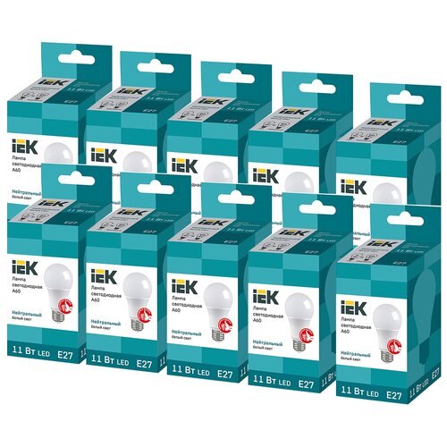 ������ 1337� ����� ������������ ECO A60 ��� 11�� 230� 4000� E27. LLE-A60-11-230-40-E27 IEK (10��.)
