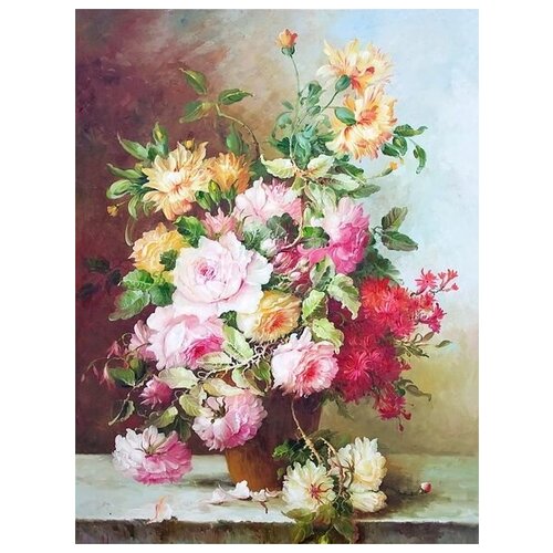  2420       (Flowers in a vase) 67   50. x 66.