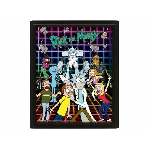  1290  Pyramid 3D Lenticular Poster Rick and Morty: (Characters Grid)