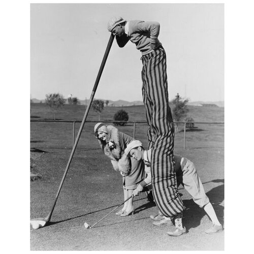  1750          (A man on stilts playing golf) 40. x 51.