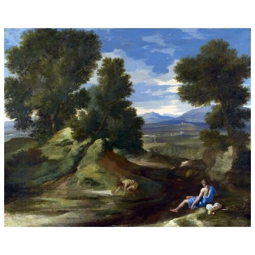  1710         ( Landscape with a Man scooping Water from a Stream)   50. x 40.