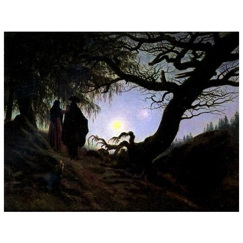  1760         (Man and woman contemplating the moon)    52. x 40.