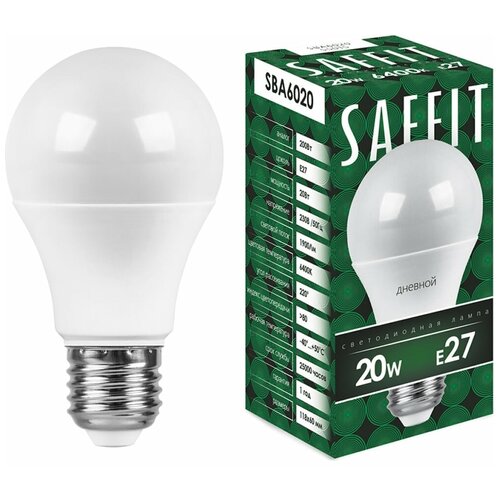 ������ 105� ����� ������������ SAFFIT SBA6020 ���. 55015, A60 (���) 20W E27 6400� (�������) 230V