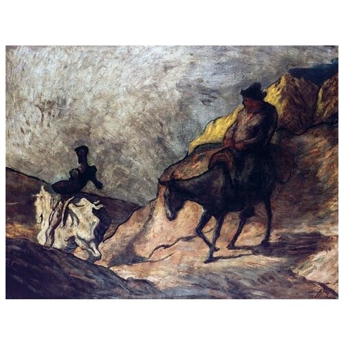  2420         (Don Quixote and Sancho Panza) 66. x 50.