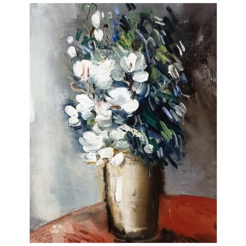 ������ 1750� ����������� �� ������ ����� � ����� ���� (Bouquet in white vase) �4 ������� ����� 40��. x 51��.