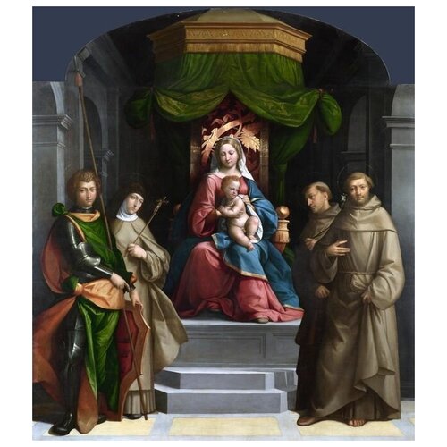 ������ 2830� ����������� �� ������ ������� � ��������� �� ����� �� ������� (The Madonna and Child enthroned with Saints) ���� ��������� 60��. x 68��.
