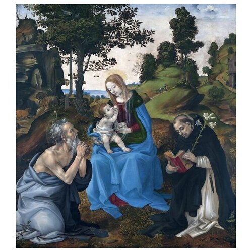  1580            ( The Virgin and Child with Saints Jerome and Dominic)   40. x 44.