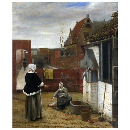  1130          (A Woman and her Maid in a Courtyard)    30. x 36.