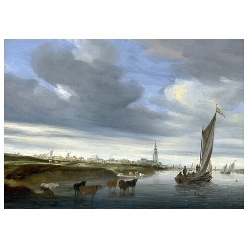  2580        (A View of Rhenen seen from the West)    71. x 50.