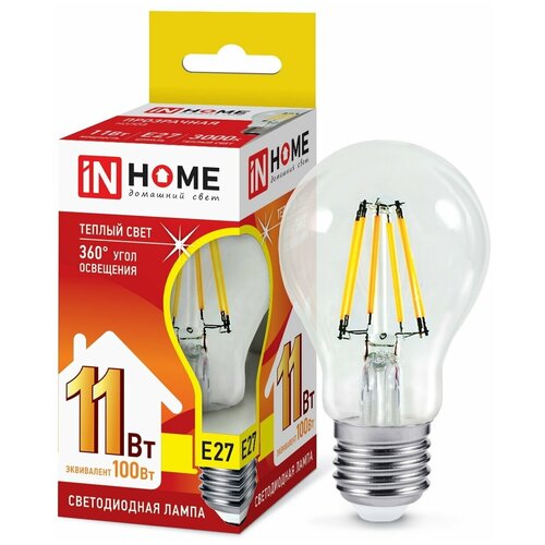 ������ 693� ����� ������������ LED-A60-deco 11�� 230� �27 3000� 990�� ���������� IN HOME (5 ����) (���. 4690612026145)