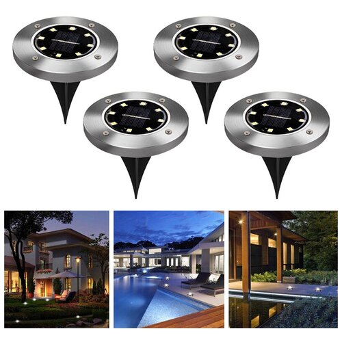  937    (4 .)    Solar Pathway Lights, 8 LED