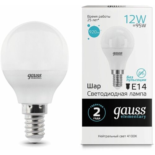������ 2421� �������� ���� LED GAUSS E14, ���, 12��, 10 ��. [53122]