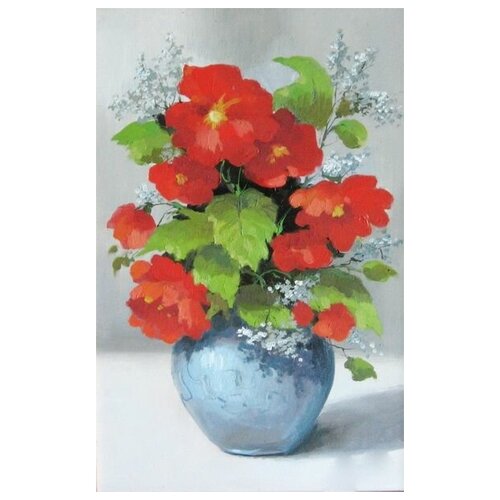  1390       (Flowers in a vase) 62   30. x 47.