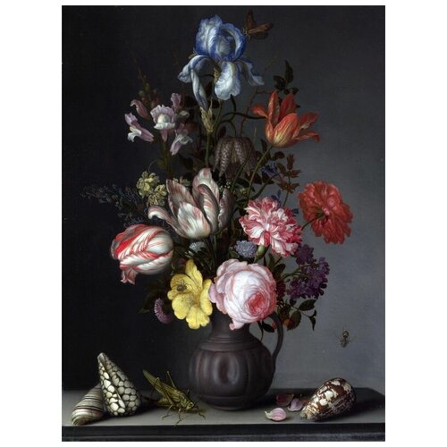  1810         (Flowers in a Vase with Shells and Insects)     40. x 54.