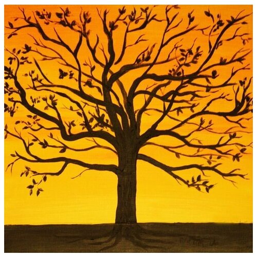  1980       (Sunset tree) 50. x 50.