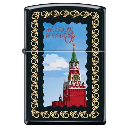  3490   Zippo 218 Moscow Kremlin framed Black Matte