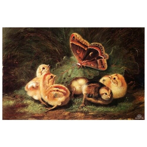  2000       (Chicks and Butterfly)   61. x 40.