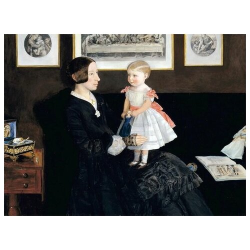         (Mrs James Wyatt Jr and her Daughter Sarah)    40. x 30.,  1220 