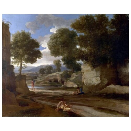  1190        (Landscape with Travellers Resting)   37. x 30.