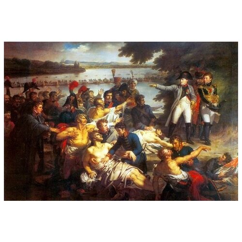  1330           (The return of Napoleon to the island of Lobau after the Battle)   44. x 30.
