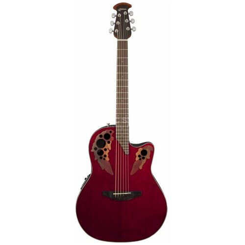  50177   Ovation CE44-RR Celebrity Elite Mid Cutaway Ruby Red