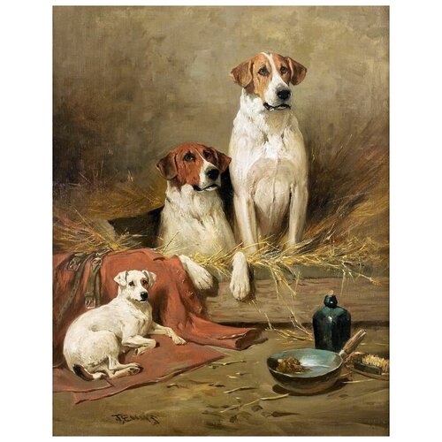  2370       (Foxhounds and a Terrier)   50. x 64.