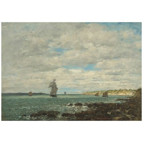 ������ 1290� ����������� �� ������ ��������� �������� (1870) (Coast of Brittany) ����� ���� 43��. x 30��.