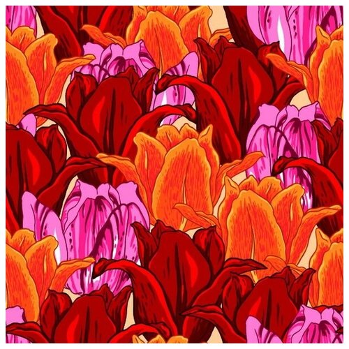       (Red tulips) 1 30. x 30.,  1000 
