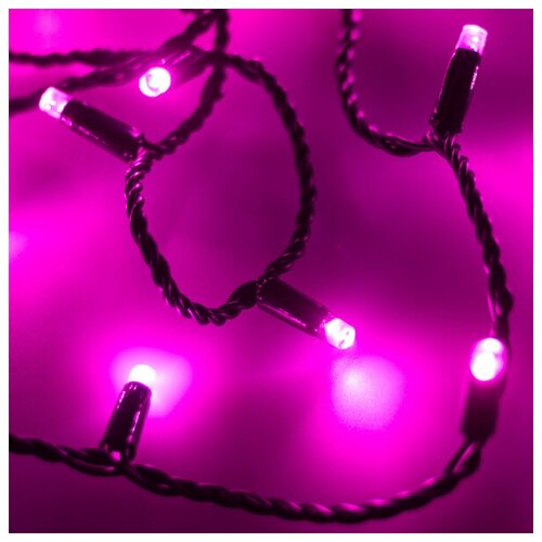  2487   ARD-STRING-CLASSIC-10000-BLACK-100LED-STD PINK (230V, 7W) (Ardecoled, IP65)