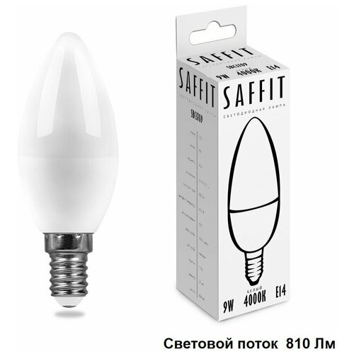 ������ 890� ����� 9W E14 4000K SBC3709 Saffit ������������ ����� 230V Feron 55079, 10 ����