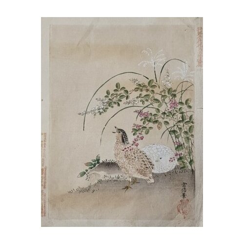 купить 17000р Антикварная японская ксилография