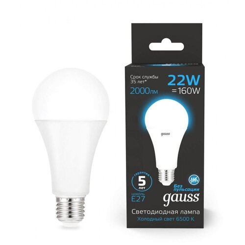 ������ 601� ����� ������������ Gauss E27 6500� 22 �� 2000 �� 175-240 � ����� ������������