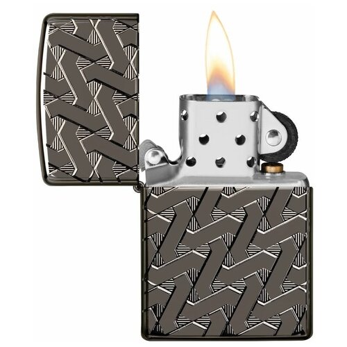  9860  Armor  . High Polish Black Ice Zippo 49173 GS