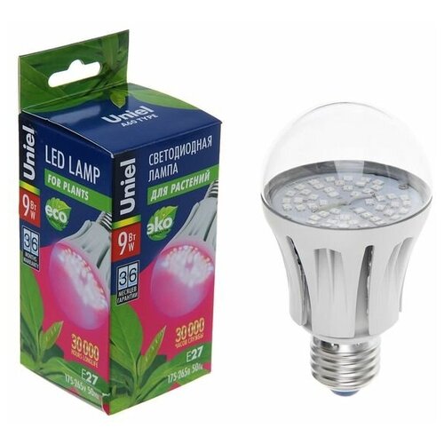  359  LED A60 9W E27  (  .) Uniel LED-A60-9W/SP/E27/CL ALM01WH