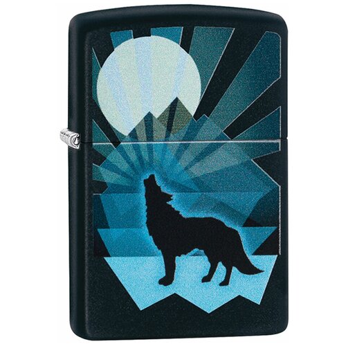  5100    ZIPPO 29864 Wolf and Moon   Black Matte -   