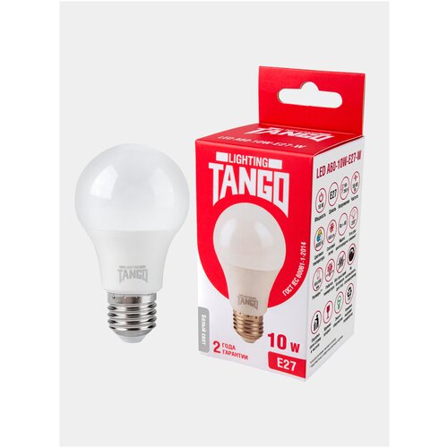 ������ 637� �������� ������������ 10�� 10W E27 A60 4000K 220V (TANGO LED �60-10W-E27-W) TANGO