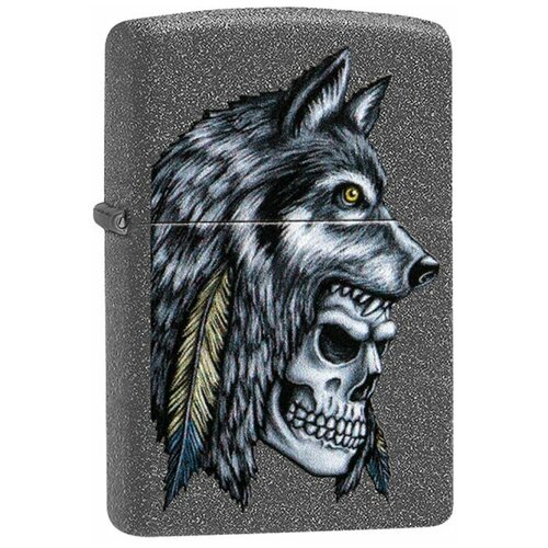  4430 Zippo  Zippo 29863 Wolf Skull Feather Design