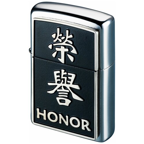  3480   ZIPPO Chinese Symbol Honor Emblem Brushed Chrome