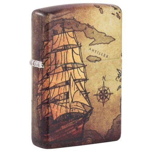  7140    ZIPPO Classic 49355 Pirate Ship Design   White Matte -  